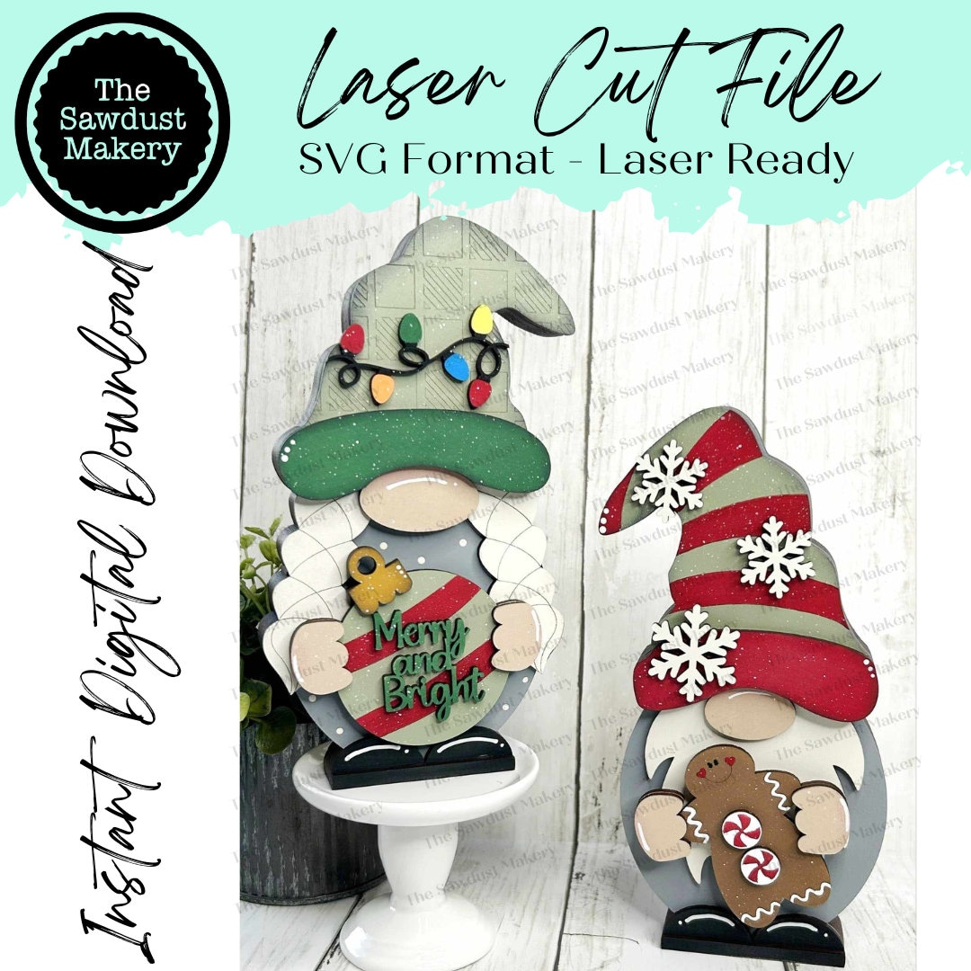 Add-on Interchangeable Gnome SVG File | Christmas Add-on | Laser Cut ...