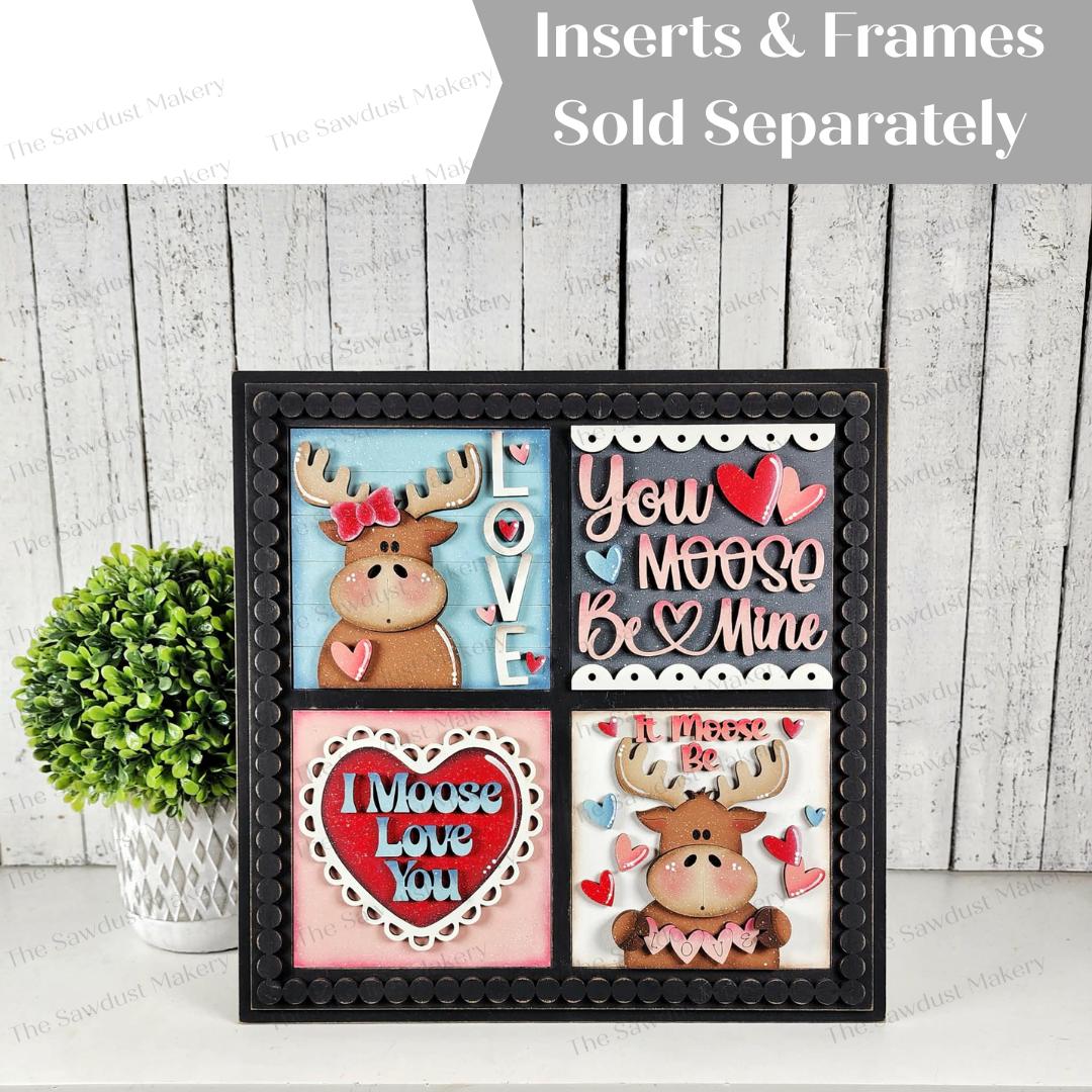 Valentine Moose Love Sign Bundle | Laser Cut File | Interchangeable ...