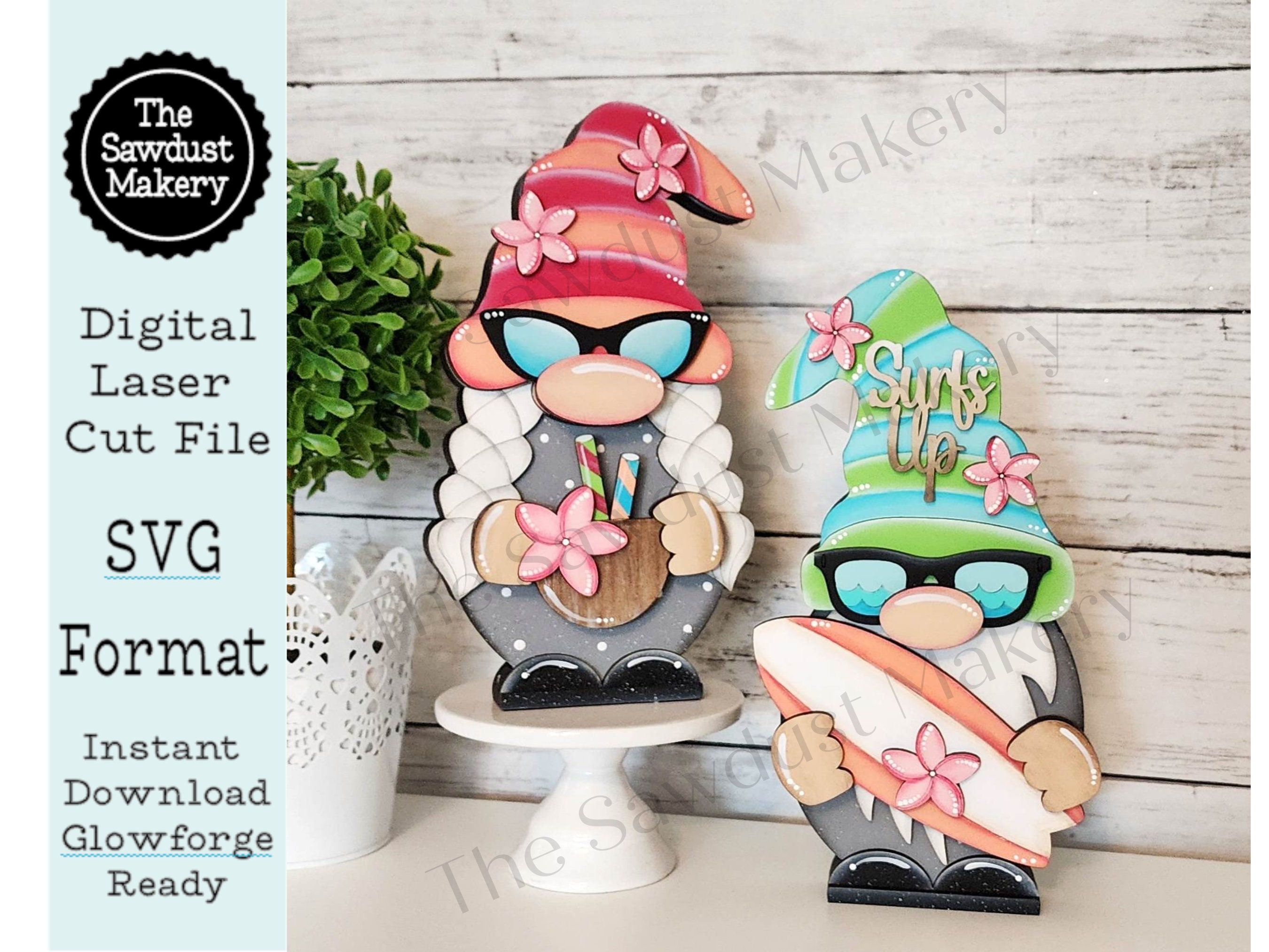 Add-on Interchangeable Gnome SVG File | Summer Add - on | Laser Cut ...