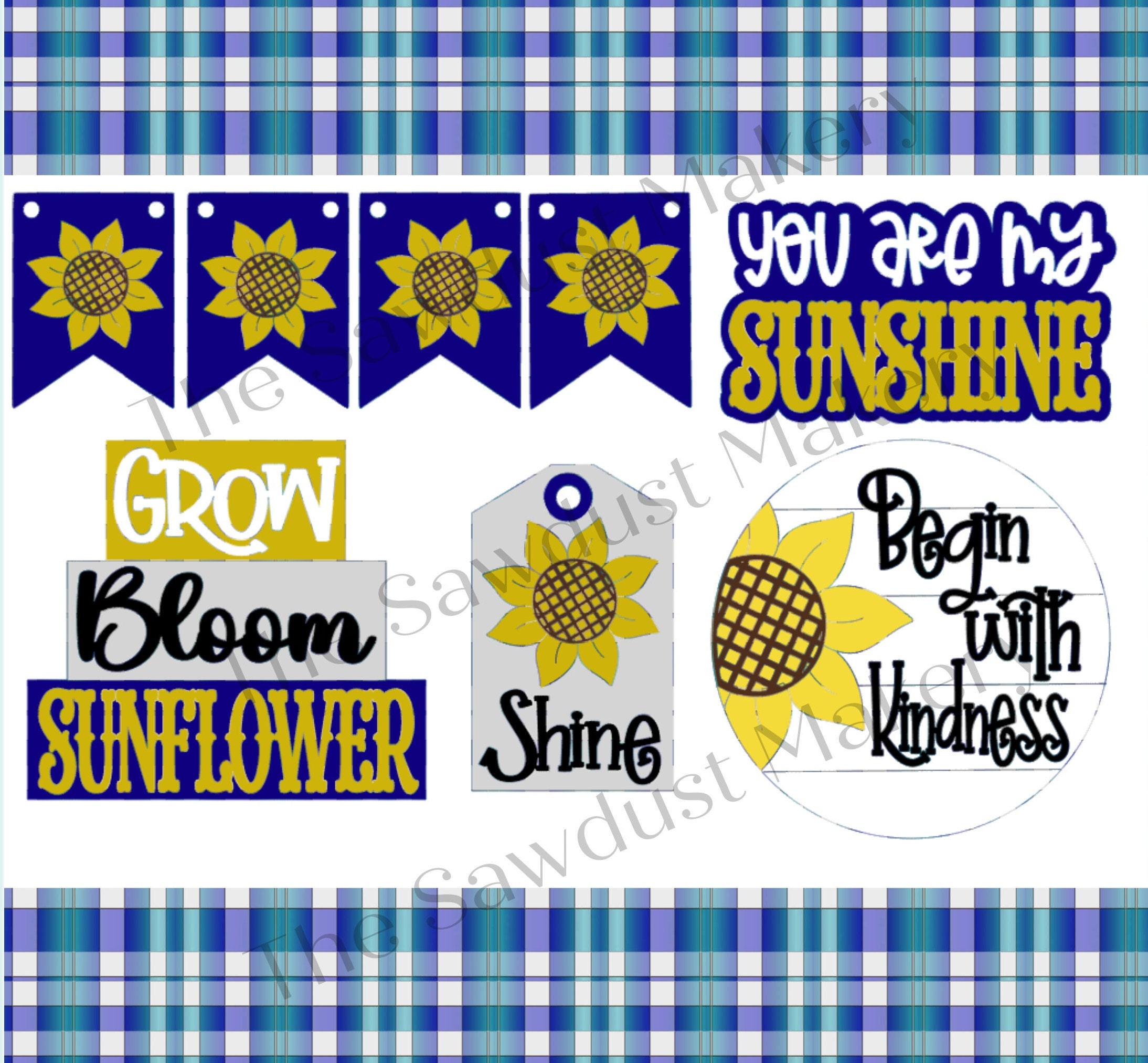 Sunflower Tiered Tray SVG File | Laser Cut File | Glowforge | Fall ...