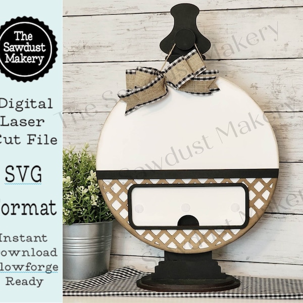 Interchangeable Door Hanger SVG  | Interchangeable Laser Cut File | Glowforge | Interchangeable Decor | Farmhouse Decor