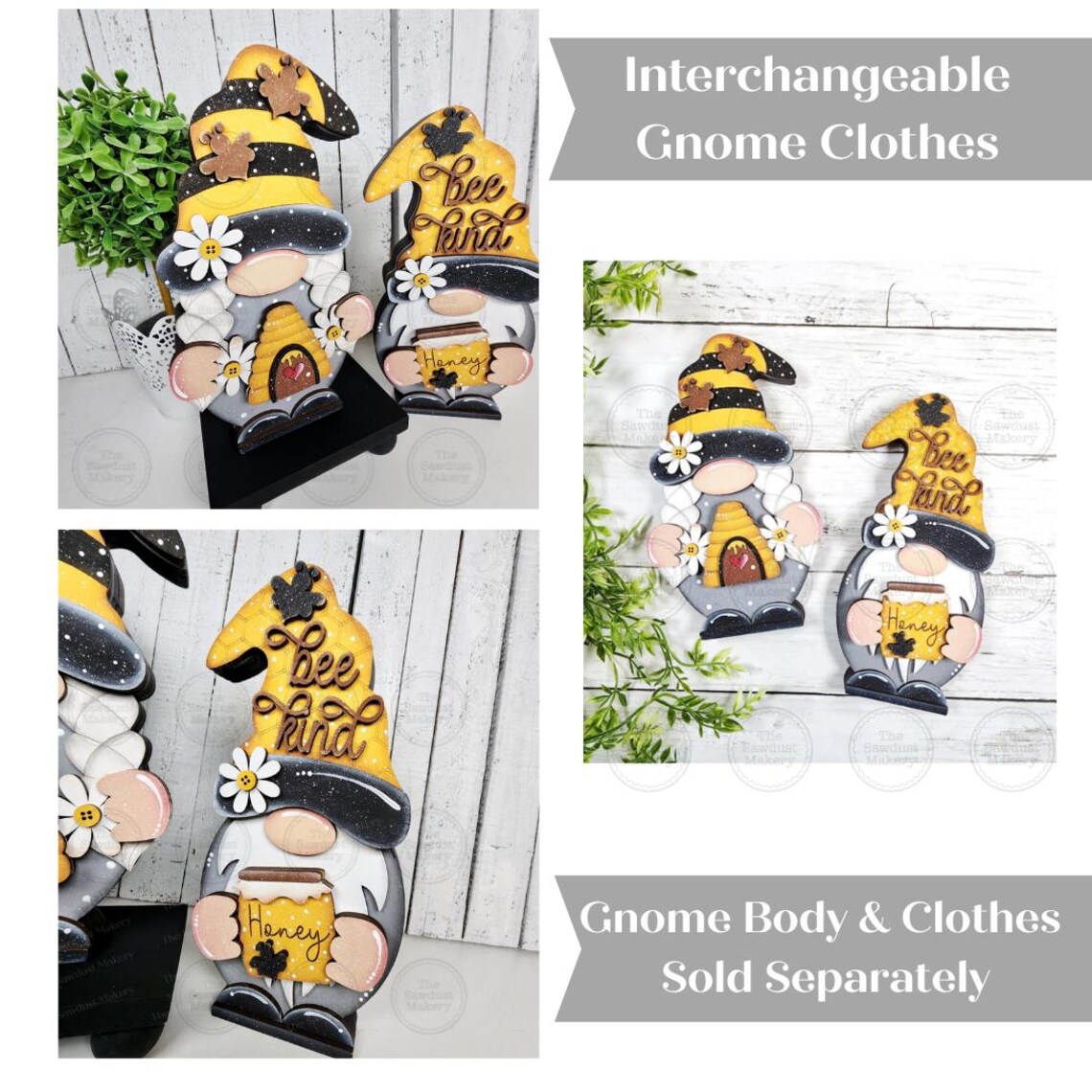 Add-on Interchangeable Gnome SVG File | Honey Bee Gnome Add - on ...