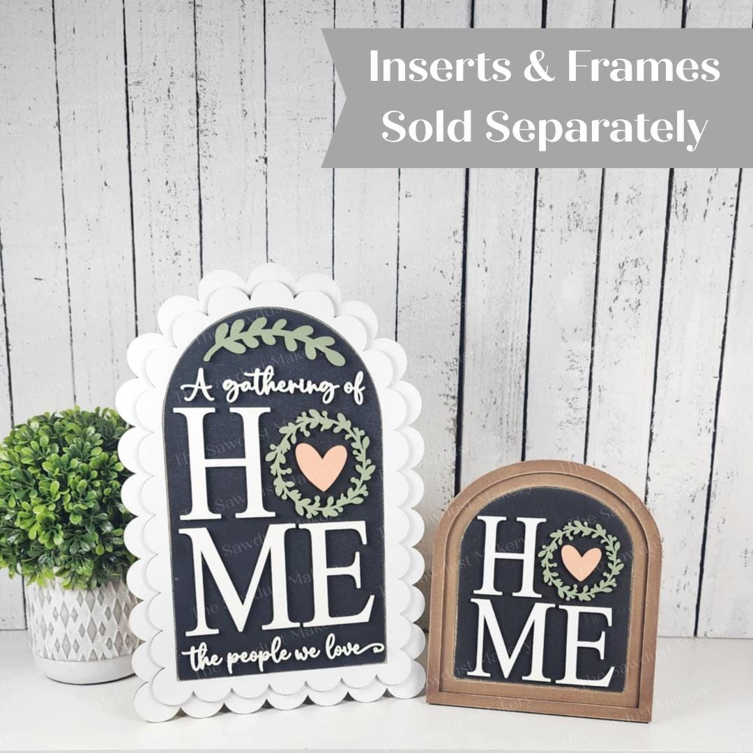 Interchangeable Large & Small Arched Boho Sign Insert | Home Sign | SVG ...