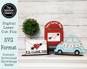 Standing Valentine Love Letter SVG File | Laser Cut File | Glowforge | Valentine Mailbox | Love Letter | Love SVG | Valentine SVG | Cupid