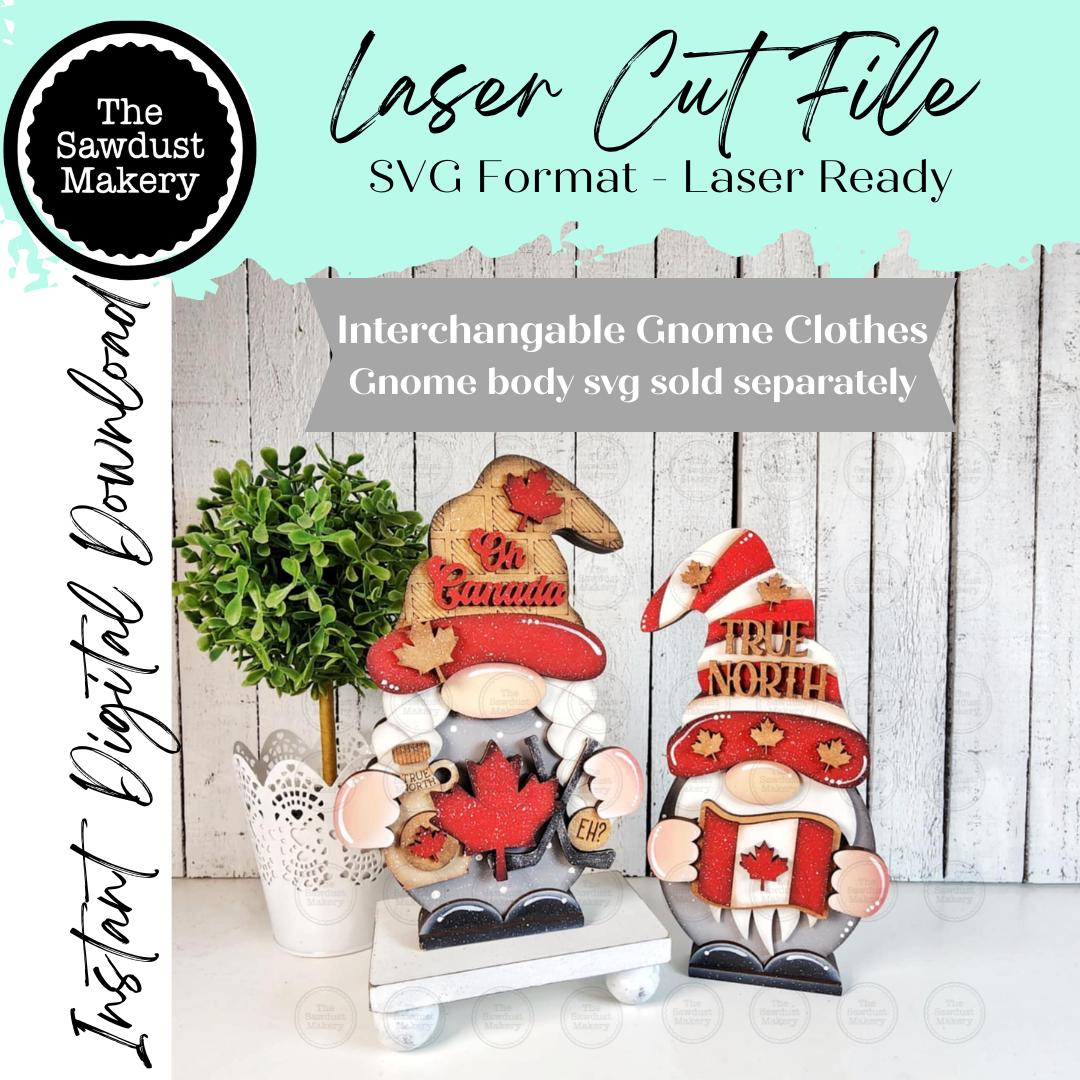 Add-on Interchangeable Gnome SVG File | Canada Gnome Add - on | Laser ...
