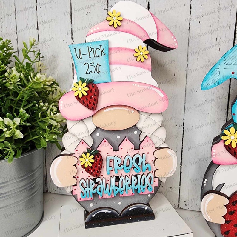 Add-on Interchangeable Gnome SVG File | Summer Strawberry Add - on ...