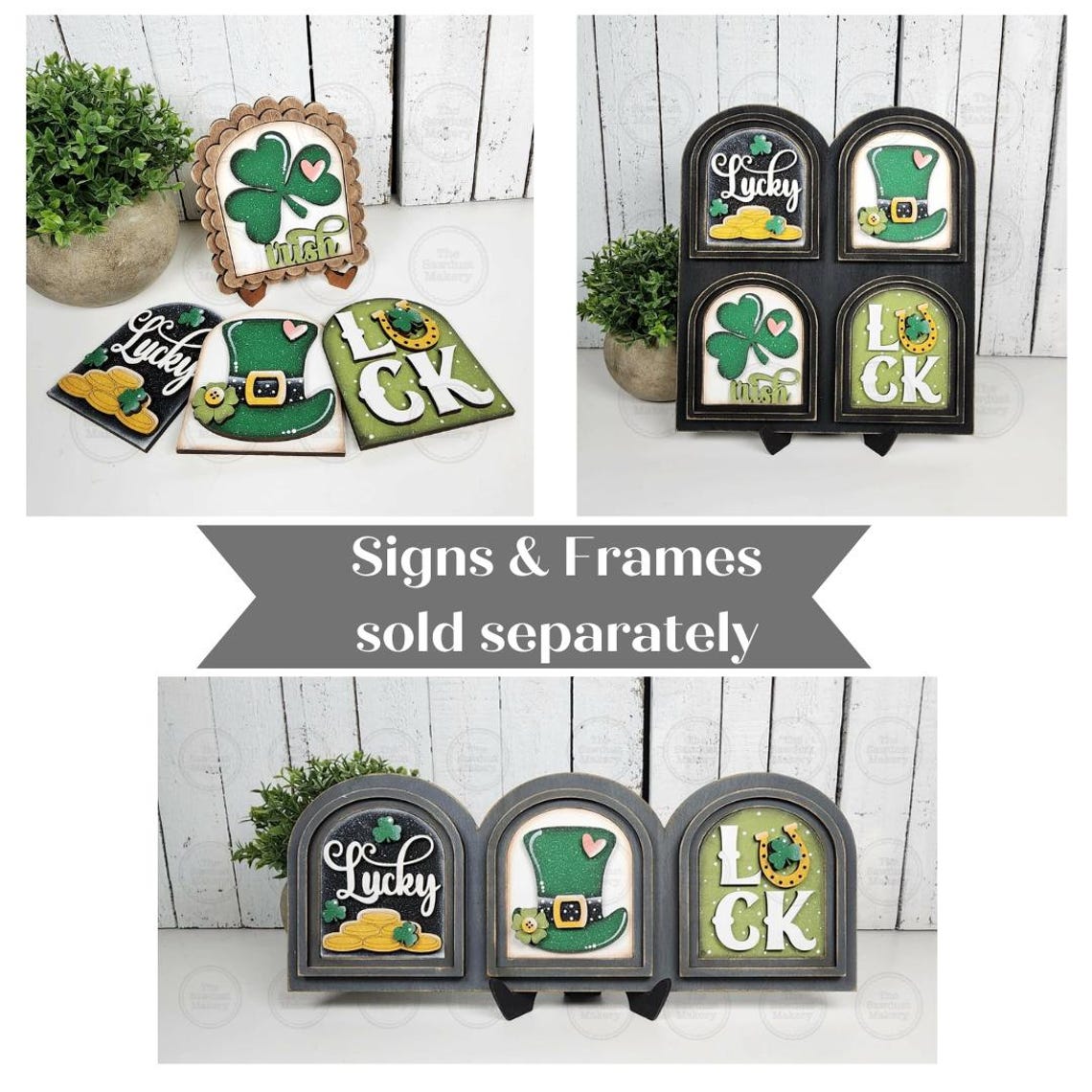 St. Patrick's Day Mini Arch Sign Set SVG Sign Bundle | Seasonal ...