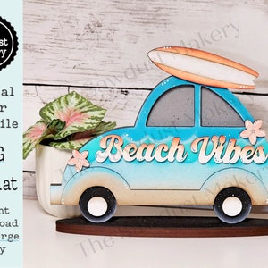 Add-on for Interchangeable Car Svg | Interchangeable Car SVG | Beach Vibes Interchangeable car | Surf Board | Summer Interchangeable SVG