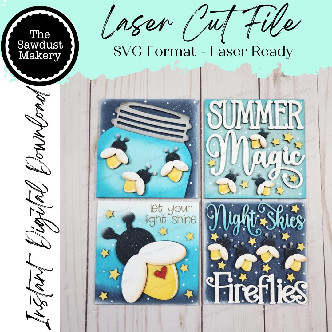 Firefly Summer Sign Bundle Laser Cut File | Laser Cut File ...