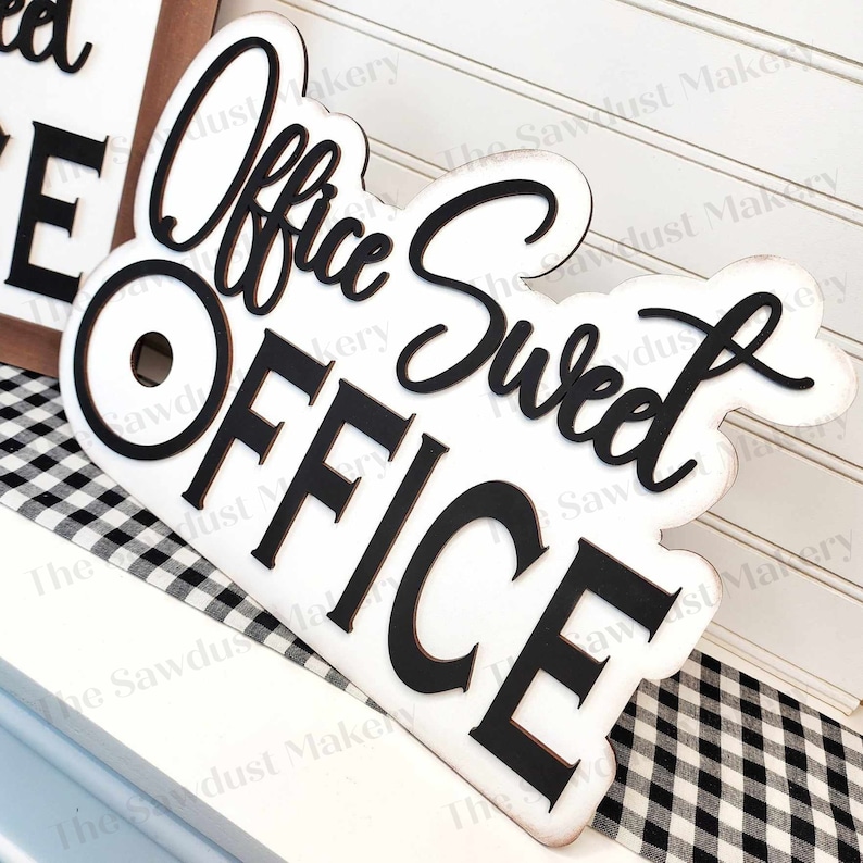 Interchangeable Office Sweet Office Sign Frame Bundle SVG | Laser Cut ...