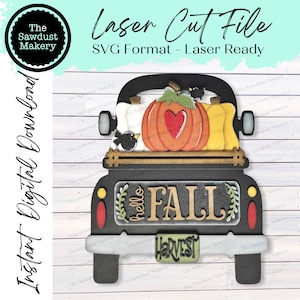 Add-on for Interchangeable Farmhouse Truck SVG | 12&quot; and 24&quot; Truck SVG | Hello Fall Harvest Truck | Fall Interchangeable Digital File