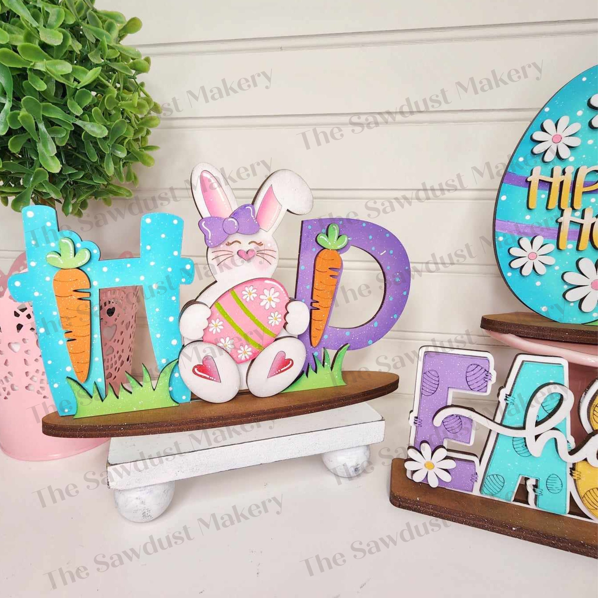 Easter Trio Standing Shelf Sitter SVG | Laser Cut File | Glowforge ...