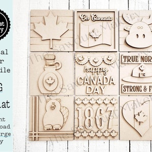 Canada Day Zeichen Bundle Laser Cut Datei | Bauernhaus austauschbare lehnende Zeichen Bundle-Datei SVG | Glühschmiede | Schilder aus Holz | Oh Kanada