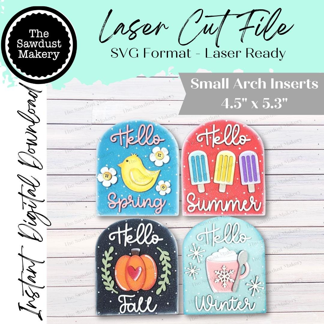 The Four's Sign Sticker Vol. 3 Four Seasons Seasonal Interchangeable Small Arched Boho Sign ...