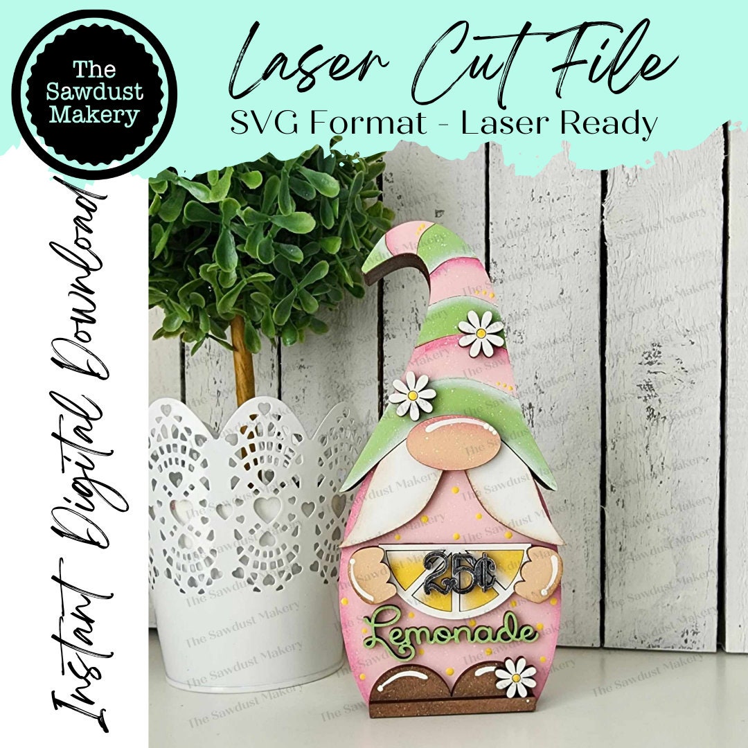 Lemon Mini Gnome Shelf Sitter SVG File | Laser SVG Cut File | Glowforge ...