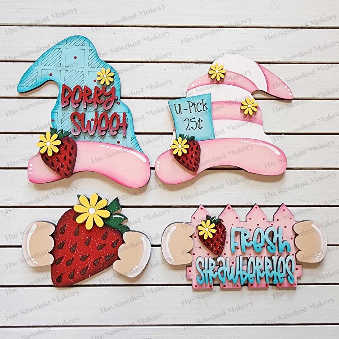 Add-on Interchangeable Gnome SVG File | Summer Strawberry Add - on ...