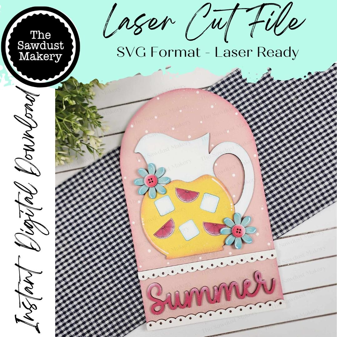 Interchangeable Large Arched Boho Sign Insert | Summer Lemonade | SVG ...