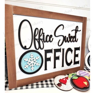Interchangeable Office Sweet Office Sign Frame Bundle SVG | Laser Cut ...