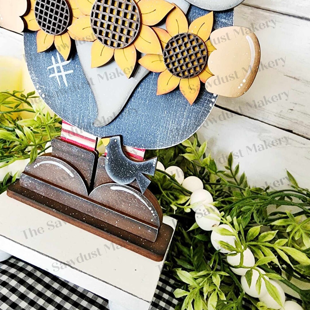 Fall Sunflower Large Gnome SVG File | Laser Cut File | Standing ...