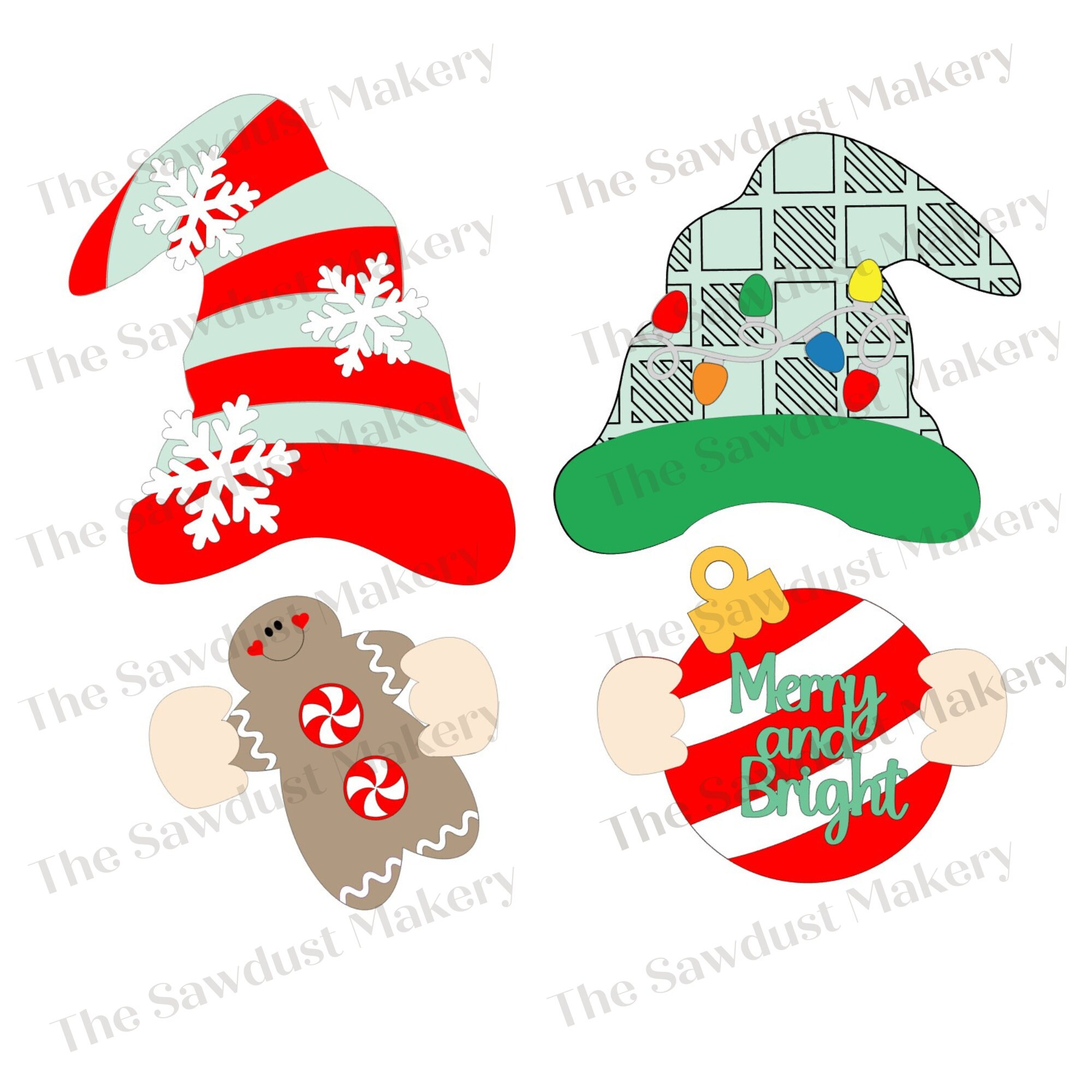 Add-on Interchangeable Gnome SVG File | Christmas Add-on | Laser Cut ...