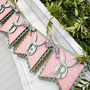 Easter Bunny Banner SVG | Laser Cut File | Glowforge | Spring SVG ...
