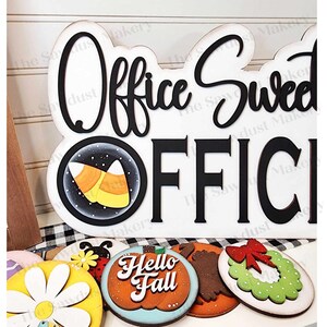 Interchangeable Office Sweet Office Sign Frame Bundle SVG | Laser Cut ...
