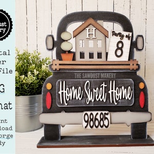 Add-on für austauschbare Bauernhaus LKW SVG | 12 &quot;und 24&quot; LKW SVG | Home Sweet Home LKW | Bauernhaus austauschbare SVG