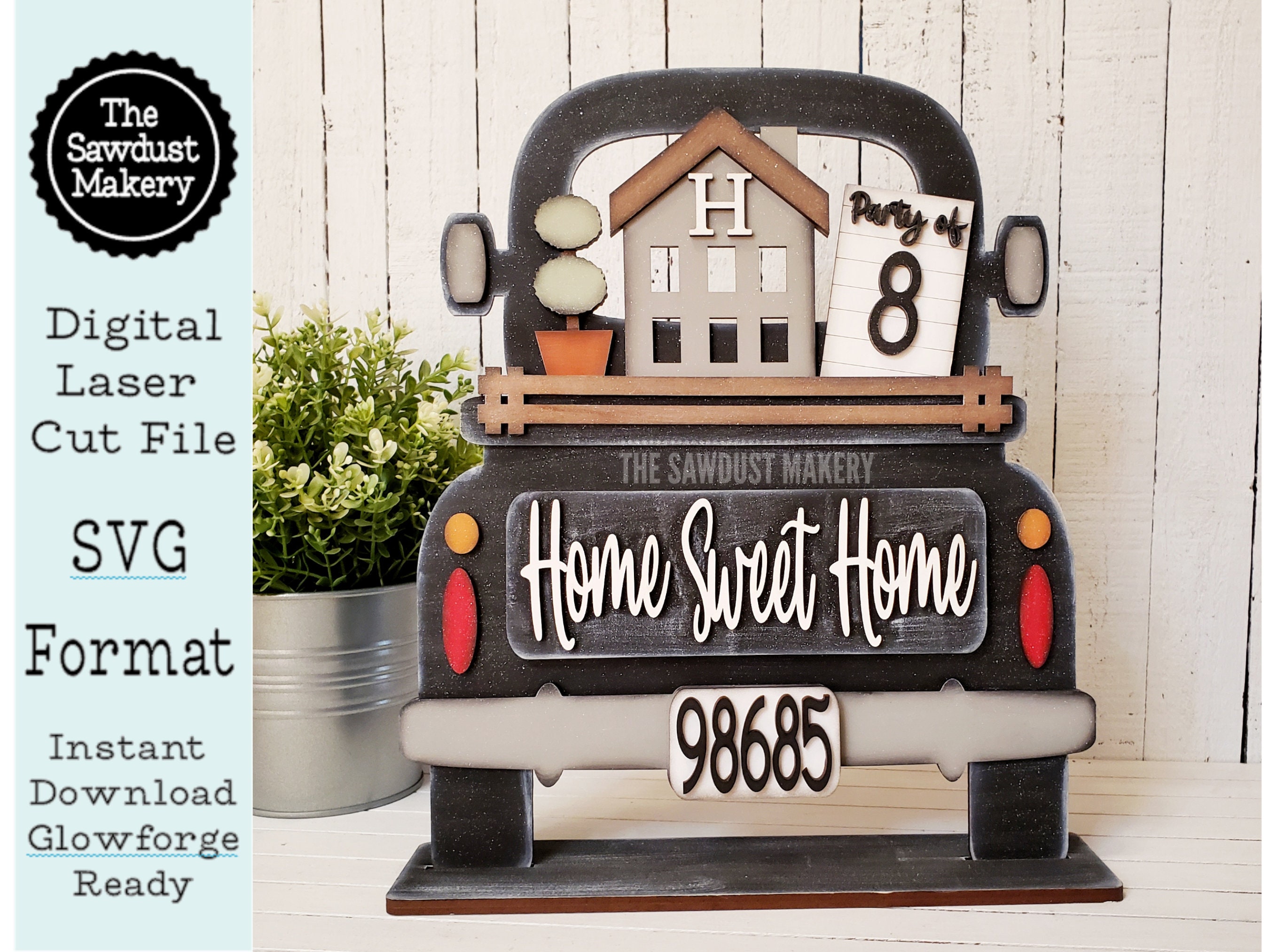 Add-on for Interchangeable Farmhouse Truck SVG | 12" and 24" Truck SVG | Home Sweet Home Truck | Farmhouse Interchangeable SVG