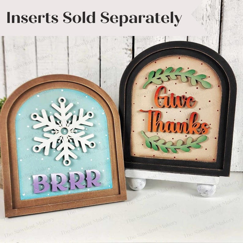 Interchangeable Small Double Framed Arched Boho Sign Frame SVG | Laser ...
