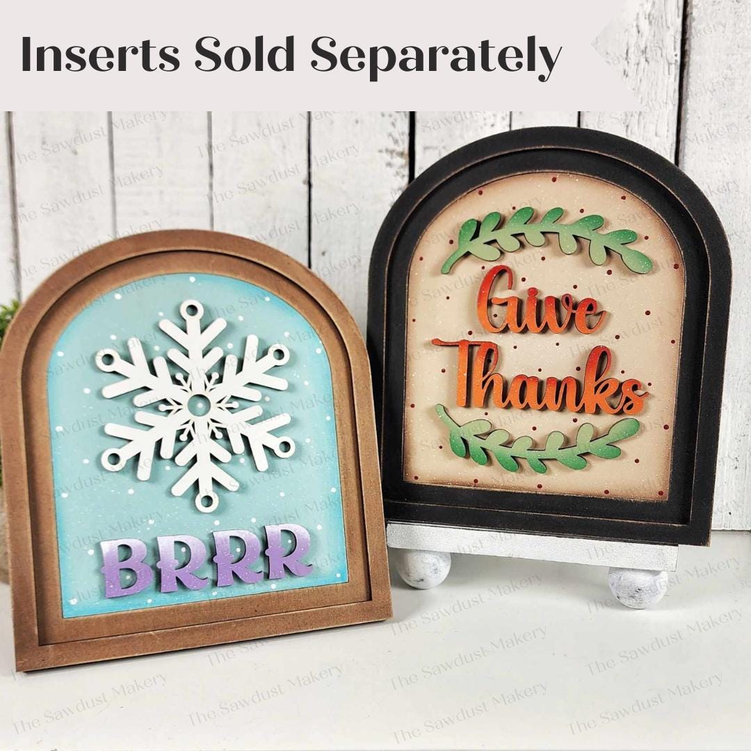Interchangeable Small Double Framed Arched Boho Sign Frame SVG | Laser ...