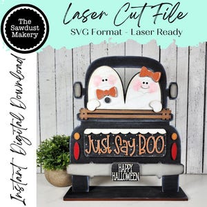 Add-on für austauschbare Bauernhaus LKW SVG | 12 "und 24" LKW SVG | Sag einfach Boo LKW | Halloween | LKW austauschbare SVG