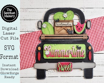 Add-on for Interchangeable Farmhouse Truck SVG | 12&quot; and 24&quot; Truck SVG | Watermelon Truck | Summer | Watermelon Truck Interchangeable SVG