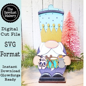 Nutcracker Gnome SVG File  | Laser Cut File | Standing Nutcracker Gnome SVG File | Gnome | Gnome Shelf Sitter | Nutcracker SVG