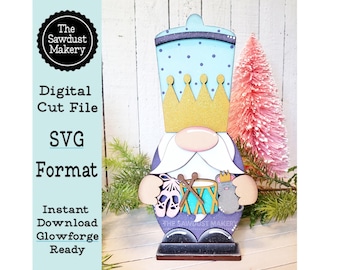 Nutcracker Gnome SVG File  | Laser Cut File | Standing Nutcracker Gnome SVG File | Gnome | Gnome Shelf Sitter | Nutcracker SVG