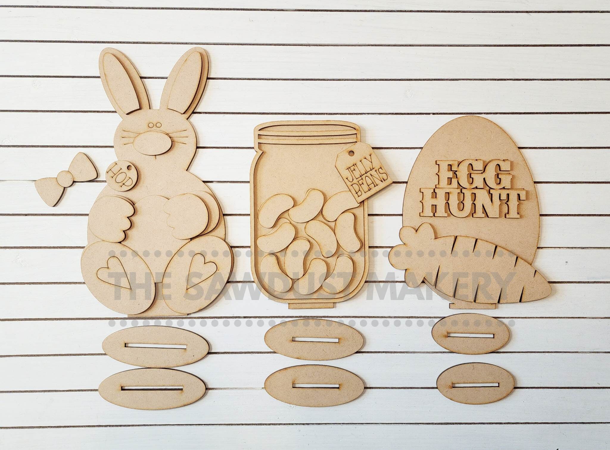 Standing Easter Shelf Sitter SVG | Laser Cut File | Glowforge | Easter ...