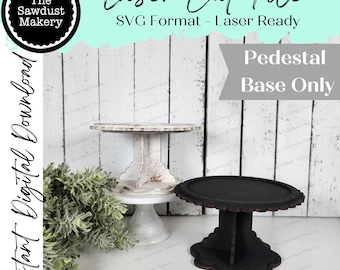 Decorative Interchangeable Pedestal Stand | Laser Cut File | Glowforge | Seasonal Interchangeable Base | Pedestal SVG
