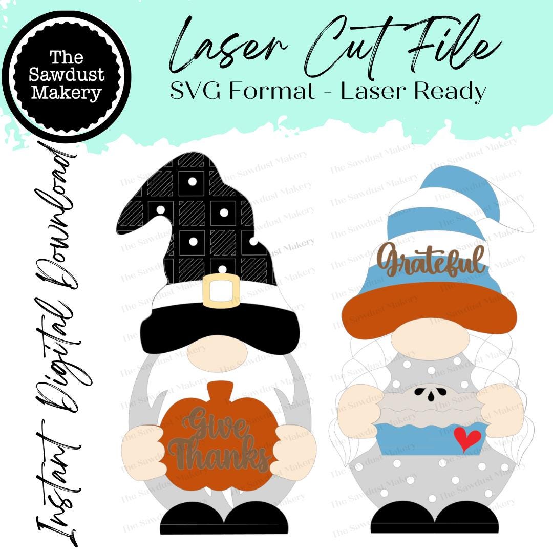 Add-on Interchangeable Gnome SVG File | Thanksgiving Add-on | Laser Cut ...