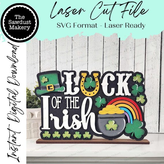 Targa In Metallo Decorativa EMOHAT St Patrick's Day - Scritta In Inglese "Blessing Irish Shamrock" - Alluminio Resistente Per Interni Ed Esterni
