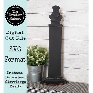 Grote bordhouder 18,5" hoge SVG | Grote post-SVG | Lasergesneden bestand | Kleine kranshouder SVG | Woondecoraties svg | Deurhangerhouder
