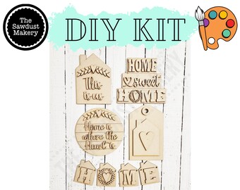 DIY Home Sweet Home Tiered Tray set | Laser Cut wood kit | Home Sweet Home Wood Kit | This is us DIY | Farmhouse DIY Wood Kit