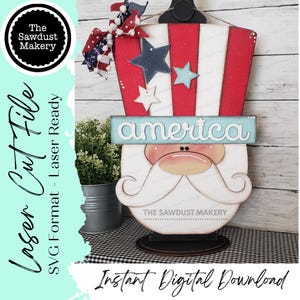 Onkel Sam Türschild SVG-Datei | Laser-Schnitt-Datei | Onkel Sam SVG-Datei | Türschild svg | Sommer svg | USA svg | Patriotische svg | Amerika