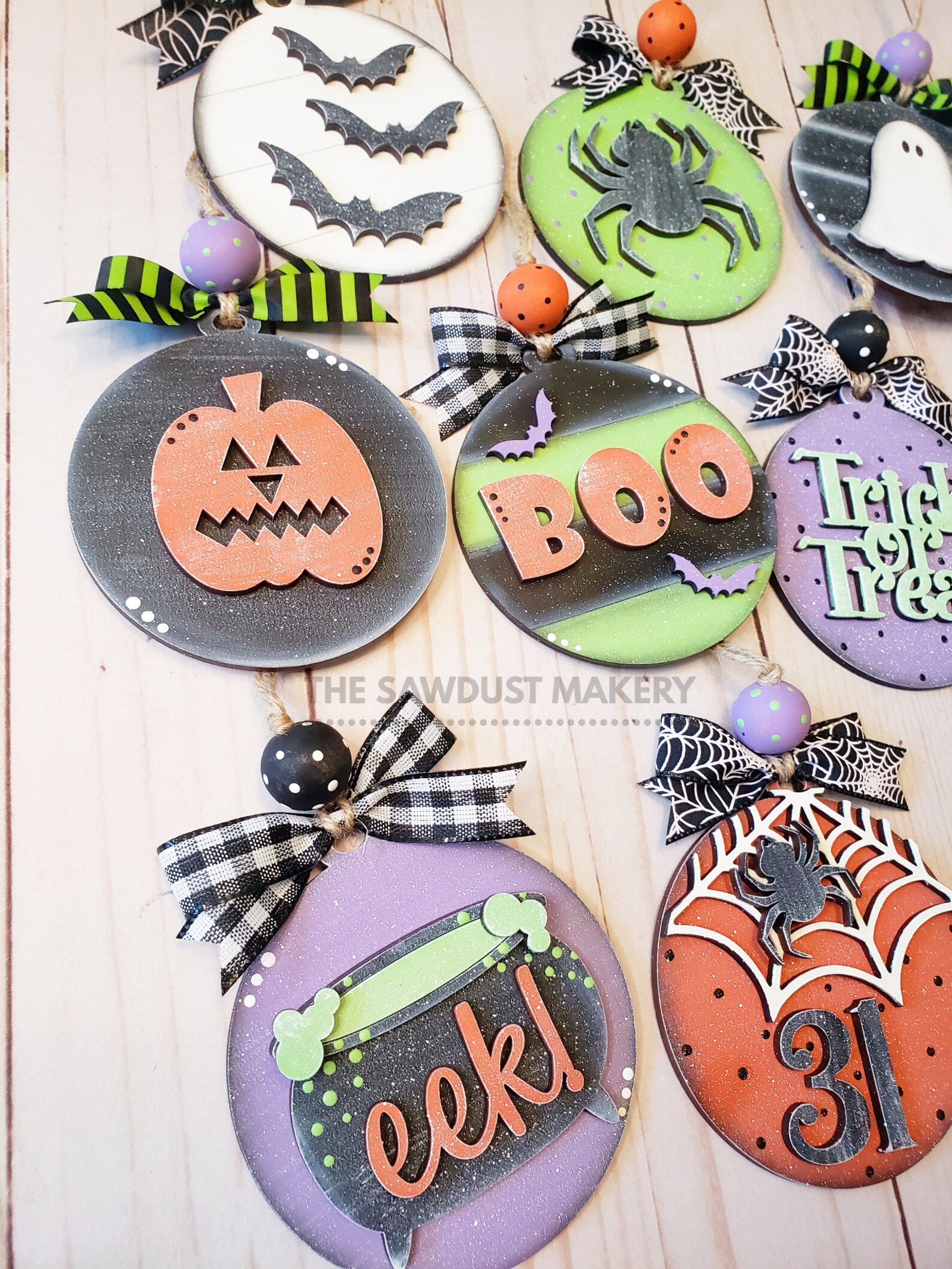 Halloween Ornament Bundle SVG File Laser Cut File Etsy