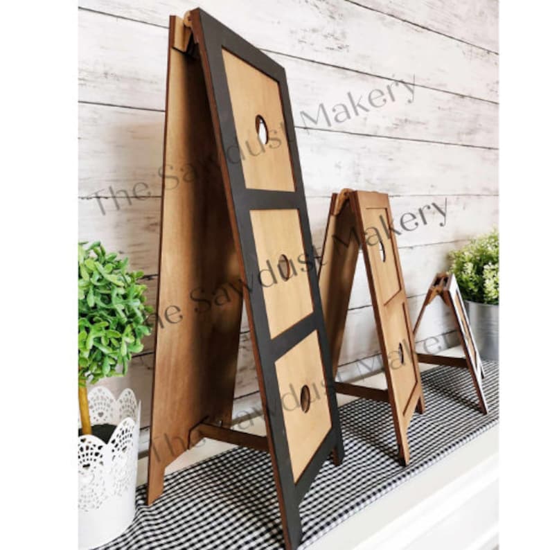 Interchangeable Sandwich Board Standing Frame Bundle SVG | Laser Cut ...
