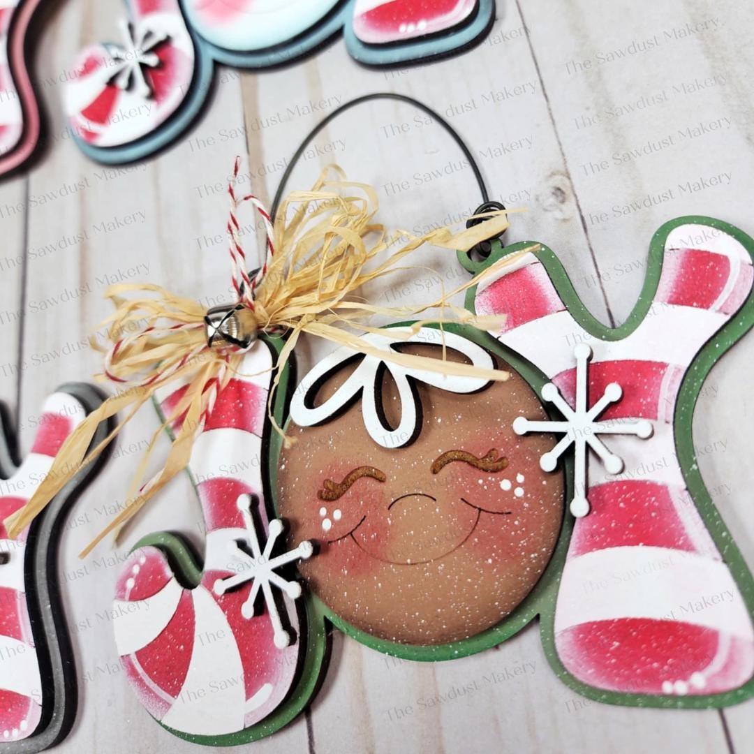 Candy Cane Joy Christmas Ornament Bundle SVG File | Laser Cut File ...