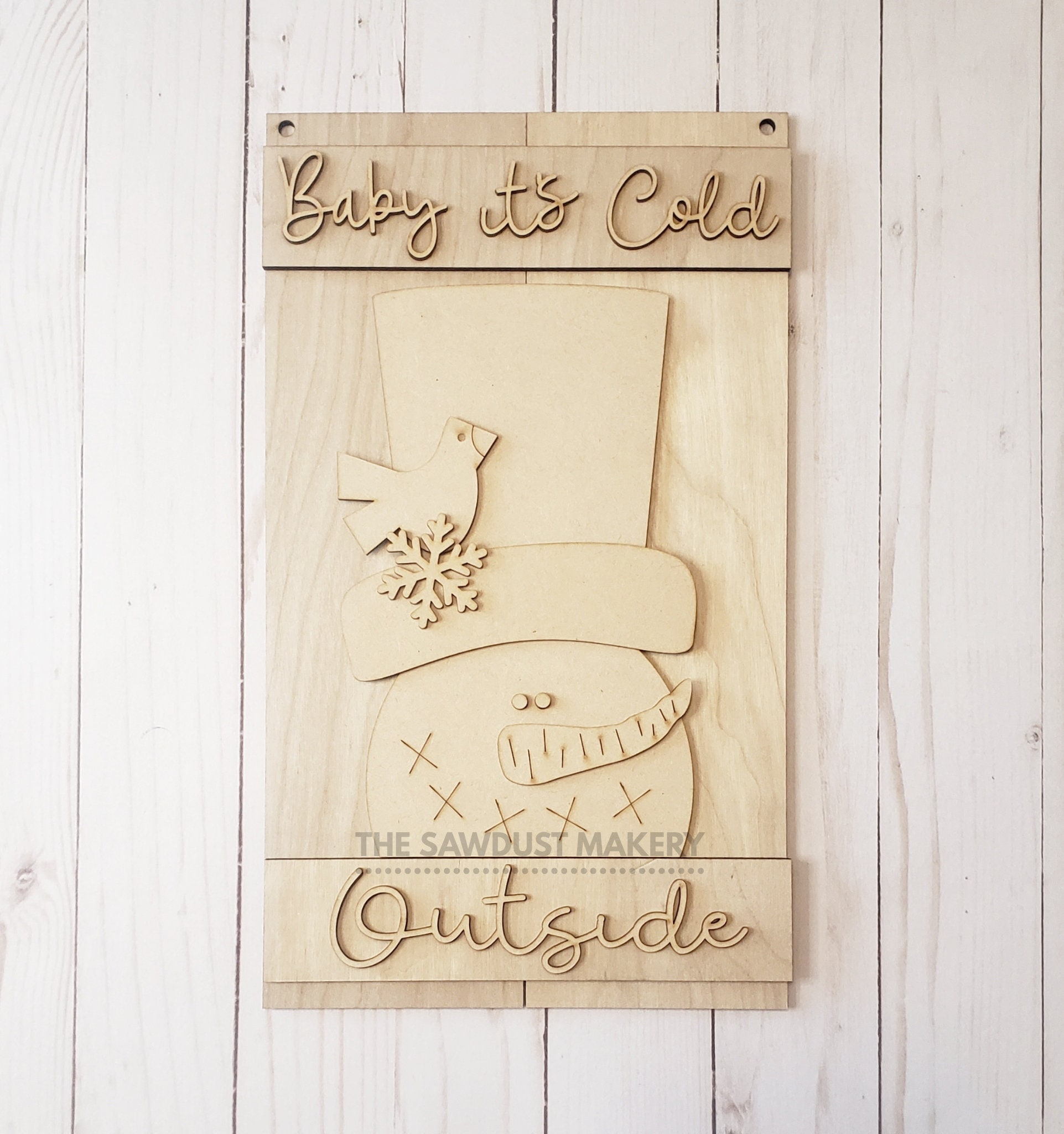 Baby It's Cold Outside Pallet Sign Door Hanger SVG File | Laser Cut ...