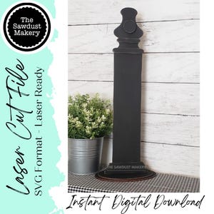 Middelgrote bordhouder 14,5" hoge SVG | Large Post-SVG | Lasergesneden bestand | Kranshouder SVG | Woondecoraties svg | Kleine bordhangerhouder