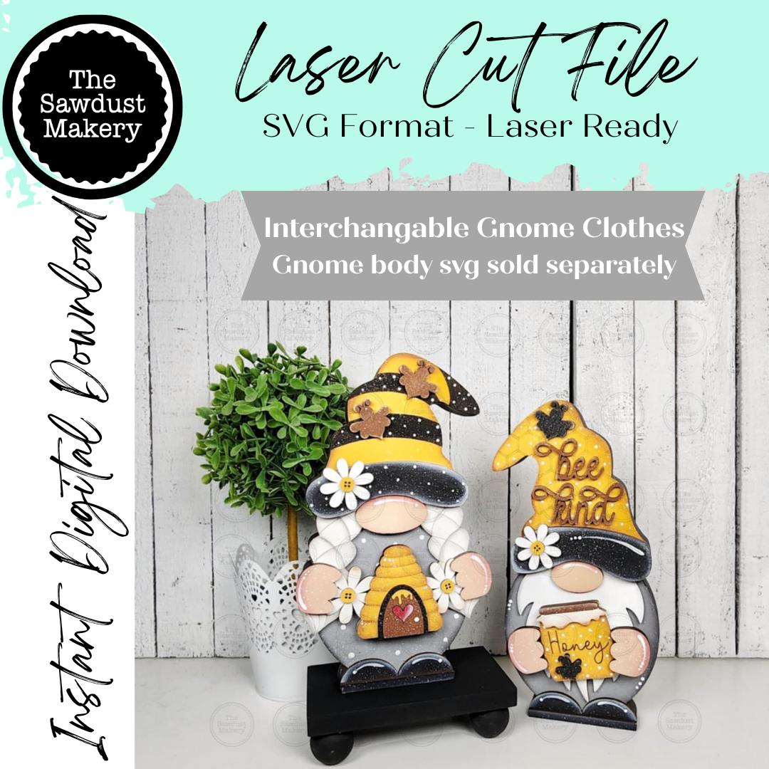Add-on Interchangeable Gnome SVG File | Honey Bee Gnome Add - on ...