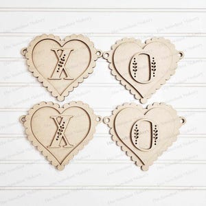 XOXO Heart Valentine Banner SVG | Laser Cut File | Glowforge | Valentine's Day SVG | Valentine Heart svg | Banner | Love | Valentine image 2