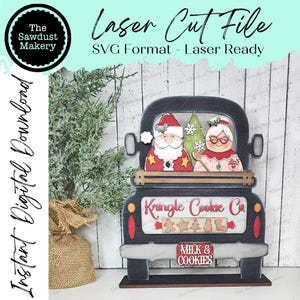 Module complémentaire pour camion de ferme interchangeable SVG | Camion 12" et 24" SVG | Camion de Noël Cookie Kringle | Camion Père Noël SVG interchangeable