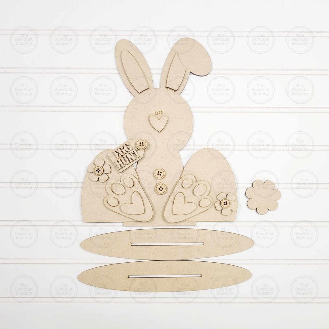 Prim Bunny Easter Shelf Sitter SVG File | Laser Cut File | Easter ...